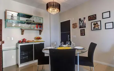 A cozinha ou kitchenette de Flat Mar Azul - Beira Mar Fortaleza