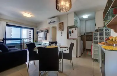 A cozinha ou kitchenette de Flat Mar Azul - Beira Mar Fortaleza