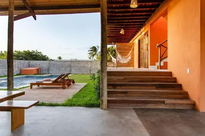 Uma varanda ou terraço em Casa Nós de Vento - Praia do Prea
