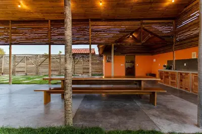 Um pátio ou outra área exterior em Casa Nós de Vento - Praia do Prea