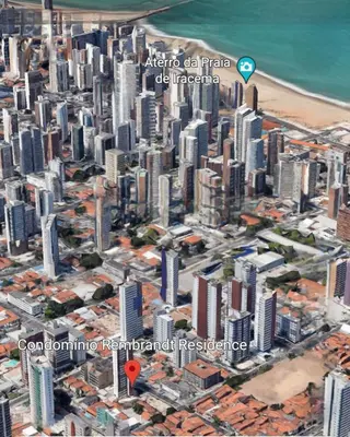 Uma vista geral de Fortaleza ou a vista da cidade a partir do apartamento