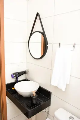 Uma casa de banho em Apartamento Aconchegante próximo à Arena Castelão
