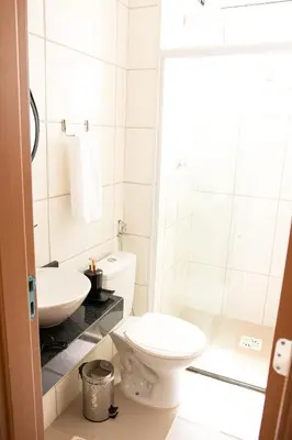 Uma casa de banho em Apartamento Aconchegante próximo à Arena Castelão