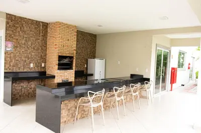 A cozinha ou kitchenette de Apartamento Aconchegante próximo à Arena Castelão