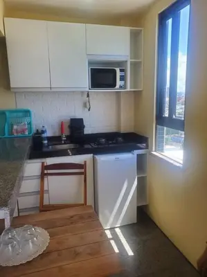 A cozinha ou kitchenette de Tabajara Flat 807 Com piscina