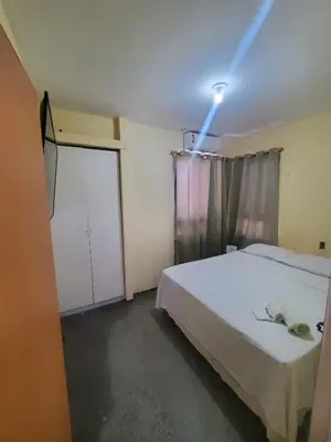 Uma cama ou camas num quarto em Tabajara Flat 807 Com piscina