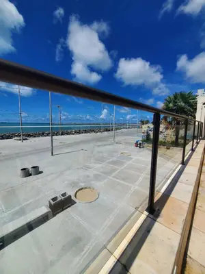 Uma varanda ou terraço em Tabajara Flat 807 Com piscina