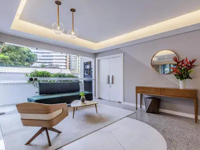 Uma área de estar em Mercure Fortaleza Meireles
