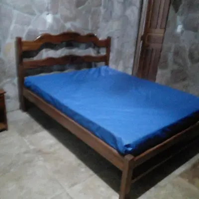 Uma cama ou camas num quarto em Casa por temporada na Caponga-Ce