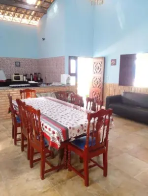 A cozinha ou kitchenette de Casa por temporada na Caponga-Ce