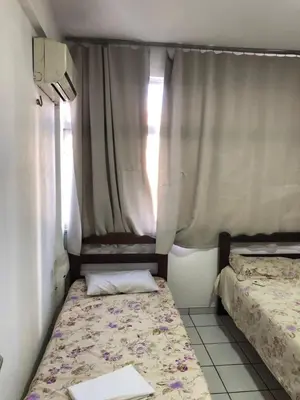 Uma cama ou camas num quarto em Apartamento praia Beira Mar