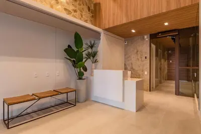 Uma área de estar em JSmart #304 - Studio em Fortaleza by Carpediem