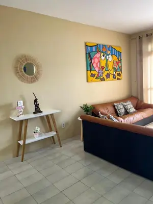 Uma cama ou camas num quarto em Aluga-se Apartamento em Fortaleza-CE