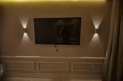 Uma televisão e/ou sistema de entretenimento em Flat Hotel Mercure