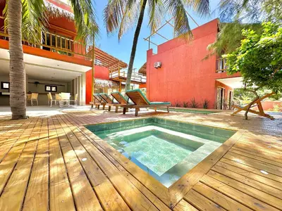 A piscina em ou perto de Casa do Pier, bangalôs em Fortim c/ Café da Manhã