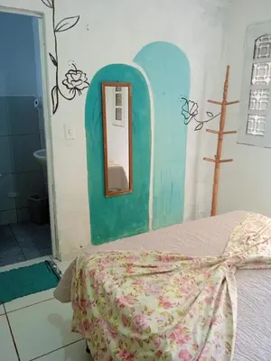 Uma cama ou camas num quarto em Recanto Canoa - Canoa Quebrada