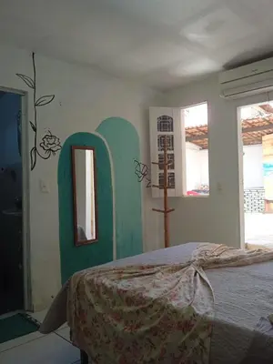 Uma cama ou camas num quarto em Recanto Canoa - Canoa Quebrada