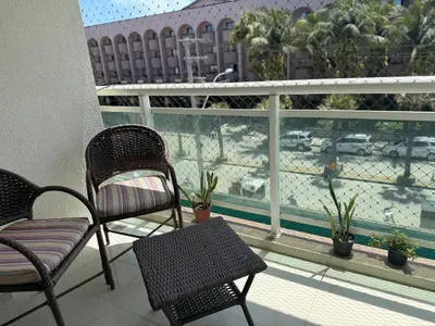 Uma varanda ou terraço em Hosts BR - Apartamentos no VG Fun Praia do Futuro Vista Mar