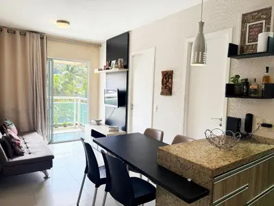 A cozinha ou kitchenette de Hosts BR - Apartamentos no VG Fun Praia do Futuro Vista Mar