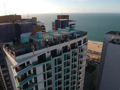 Uma vista do mar geral ou uma vista do mar a partir do hotel