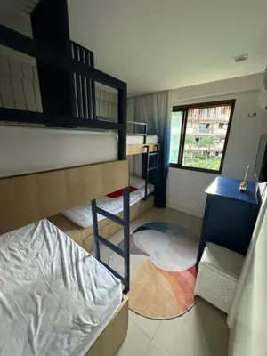 Uma cama ou camas num quarto em Resort Manhattan Beach Aquiraz Riviera