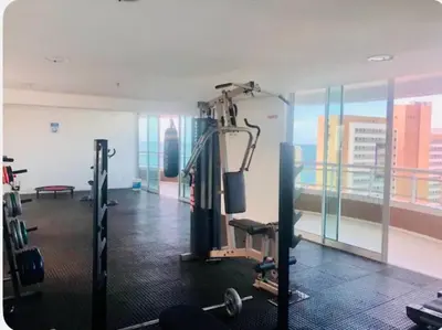 O centro de fitness e/ou as comodidades de fitness de Apartamento com piscina no hooftop, 48m2 - Praia da Iracema- Fortaleza
