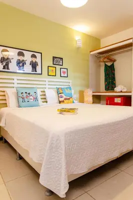 Uma cama ou camas num quarto em Pousada La Vie Jeri