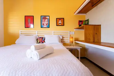 Uma cama ou camas num quarto em Pousada La Vie Jeri