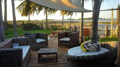 Uma área de estar em Guajiru kite-safari
