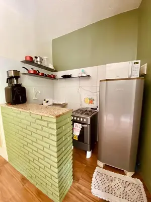A cozinha ou kitchenette de Apartamento Charme Guará 2 - Centrinho de Guaramiranga