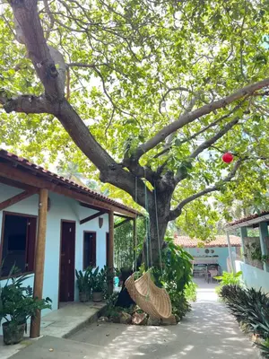 O edifício onde o hostel está situado
