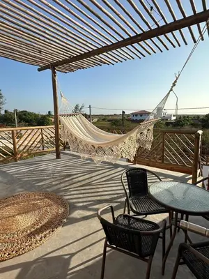 Uma varanda ou terraço em Flats Elementus Preá