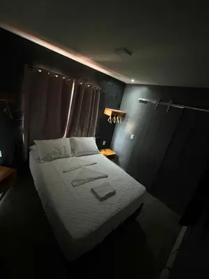 Uma cama ou camas num quarto em Casa brisa do serrote