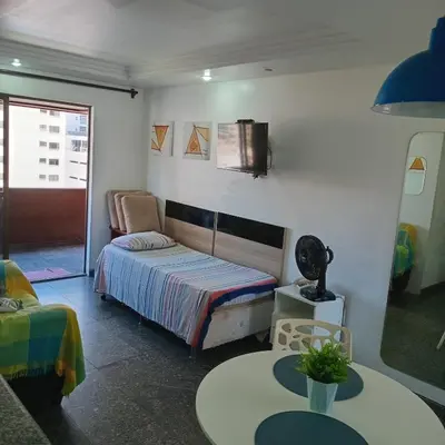 Uma cama ou camas num quarto em Apart-Hotel para 3 pessoas
