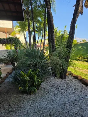 Um jardim no exterior de Kite and Dreaming Hotel