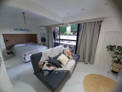 Uma cama ou camas num quarto em Apto na Beira-Mar de Fortaleza