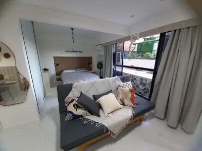 Uma cama ou camas num quarto em Apto na Beira-Mar de Fortaleza