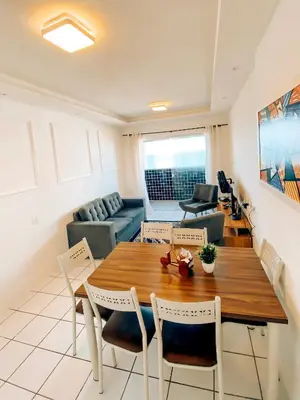 Uma área de estar em Apartamento com vista para o Mar