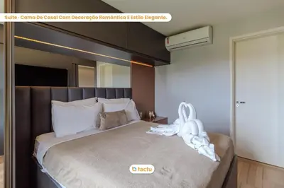 Uma cama ou camas num quarto em Apto moderno no VG Sun Cumbuco por Tactu