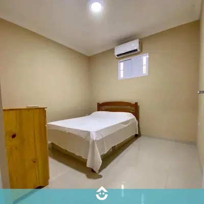 Uma cama ou camas num quarto em Vila Rasante, Apartamento 2 quartos completo