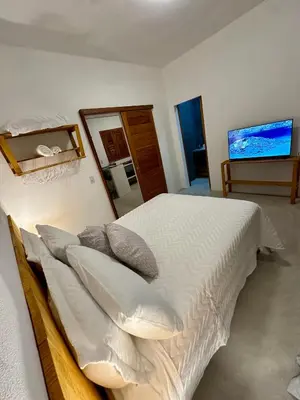 Uma cama ou camas num quarto em Kza da Paty Preá Ben