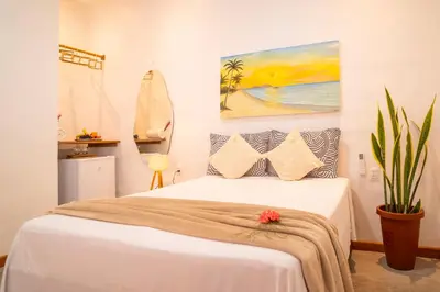 Uma cama ou camas num quarto em Suite Sol Preazen