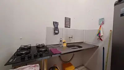 A cozinha ou kitchenette de Chalé Rústico Fortaleza