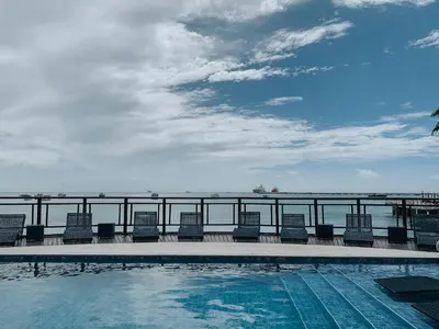 A piscina em ou perto de Conforto e Vista Maravilhosa no Hotel Iate Plaza