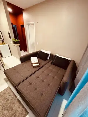 Uma área de estar em Studio 207 Praia de Iracema
