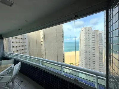 Uma varanda ou terraço em LOFT VIP Vista Mar Beach Class Fortaleza