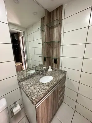 Uma casa de banho em LOFT VIP Vista Mar Beach Class Fortaleza