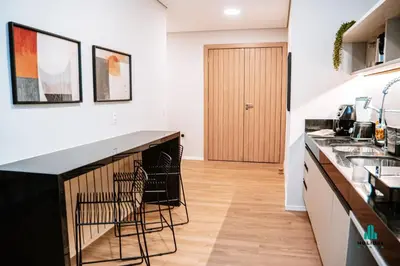 A cozinha ou kitchenette de Condomínio Seixas | A 50m da Beira-Mar no Meireles