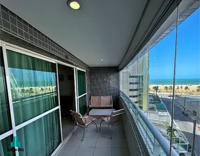 Uma varanda ou terraço em Beach Class Fortaleza by Holiday Stays