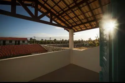 Uma varanda ou terraço em Casa encantadora com Vista Mar na Caponga